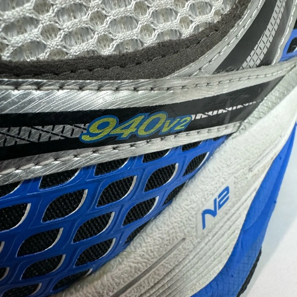 New Balance Silver and Blue Running Shoes
